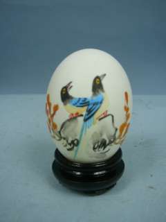 Handpainted Eggs With Stands From China   Lot of 6  
