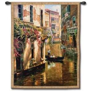  Canal Conversation 52 High Wall Tapestry