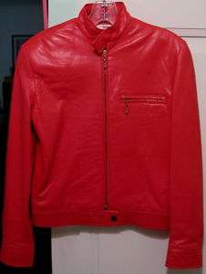 Red Kid Wmns XS Red Leather Jacket Buttery Soft! EXCLL  