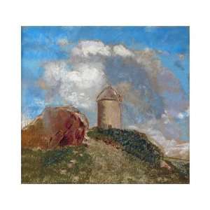  Le Moulin A Vent by Odilon Redon. size: 20 inches width by 