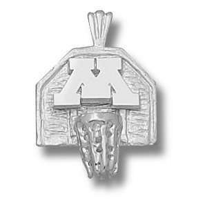  Minnesota Gophers 5/8in Sterling Silver Backboard Pendant 