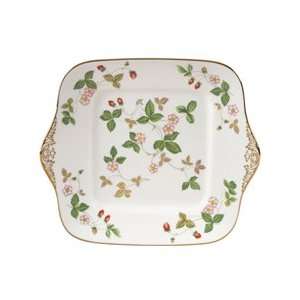  Wedgwood WILD STRAWBERRY Cake Plate Square 11 In: Home 