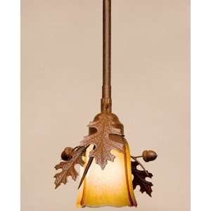  Oak Leaves & Acorn Pendant Light
