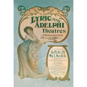 Lyric And Adelphi Theatres 44X66 Canvas 