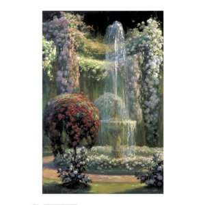  Emile Quentin Brin Jardin Fleuri au Jet dEau 27x39: Home 