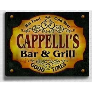  Cappellis Bar & Grill 14 x 11 Collectible Stretched 