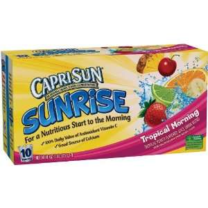 Capri Sun Juice Drink, Sunrise Juice, Tropical Morning, 10 Count, 6 