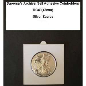   50 2.5x2.5 Self Adhesive Cardboards for SILVER EAGLES: Everything Else