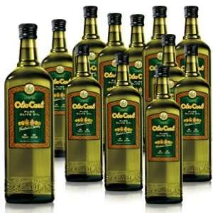 Olio Carli Pure Olive Oil. Twelve 3/4 Liter (25 oz.) bottles.:  