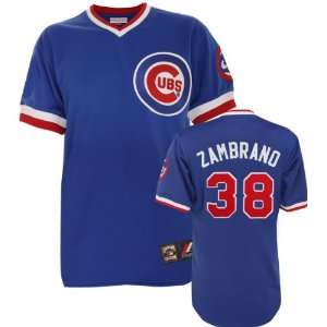 Carlos Zambrano Blue Majestic Cooperstown Replica Chicago Cubs Jersey