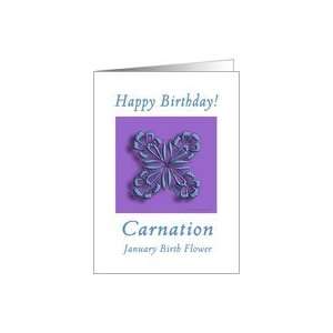  carnation january birth flower Card Health & Personal 