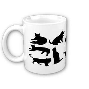  Cats Stencil Art Coffee Mug 