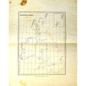   1869 Map British Isles Scotland England Wales Ireland