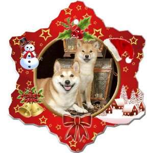 Shiba Inu Porcelain Holiday Ornament