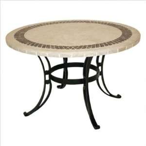 Windham Castings MO720X14 Round Mosaic Top Dining Table with Scroll 