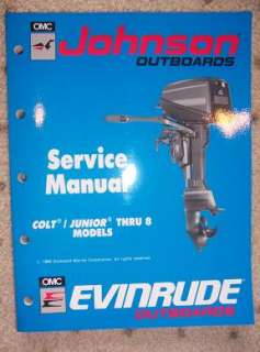 1989 OMC Outboard Manual ES Colt Junior   8 Models W  