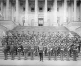 early 1900s photo U.S. Marine Band on steps of U.S  