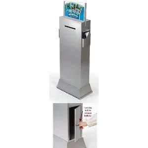  Standing Ballot Box with Acrylic 17 by 11 Sign Holder, Two Brochure 