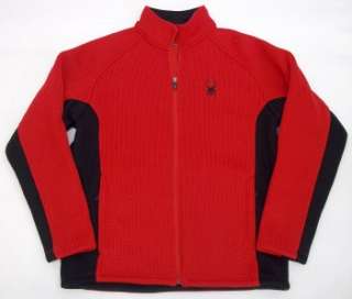Spyder Mens Red Full Zip Mid Weight Core Sweater Size Large  