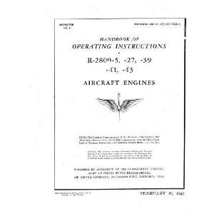   2800  5  43 Aircraft Engine Operating Manual: Pratt & Whitney: Books