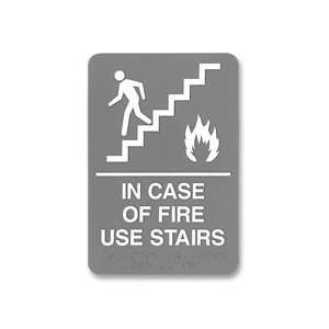   Stamp & Sign ADA Plastic Fire Use Stairs Sign