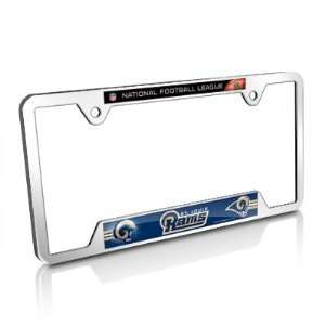  NFL St. Louis Rams Chrome Metal License Frame Automotive