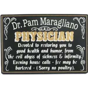  Physician   Black & Gold Personalized Framed 17x12: Davis 