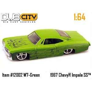   Mean Green 1967 Chevy Impala SS 164 Scale Die Cast Car Toys & Games