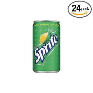 Sprite Soda 7.5oz Mini Cans 3/8 Packs (24 Cans) Small  