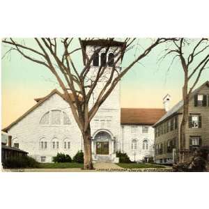   Vintage Postcard   Central Methodist Church   Brockton Massachusetts