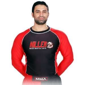  Rash Guard Color Black/Red Full Sleeve Size 2XL: Sports 
