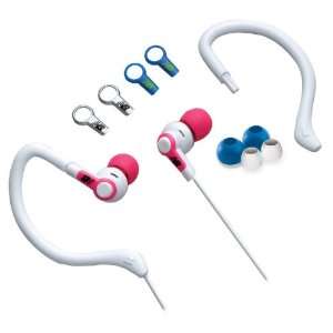  2 IN 1 Sport Earbuds with Removeable Earhooks White 