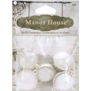  Blue Moon Manor House Acrylic Connector Beads Sphere Clear 