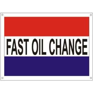  Fast Oil Change Business Banner Sign: Home & Kitchen