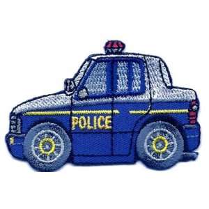  Vehicles Rescue Police Car, Large  Iron On Applique 