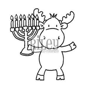  Riley & Company Cling Mount Rubber Stamp Menorah Riley; 2 