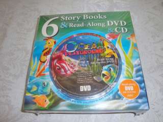 OCEAN PLAYGROUND   6 Story Books & Read Along DVD & CD [NEW 