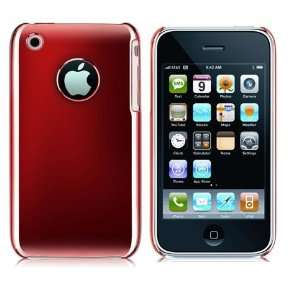  Red Chrome Case with Screen Window Protect for Iphone 3g 