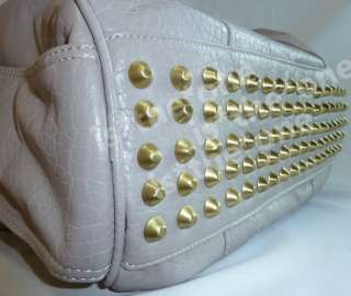 Celebrity Handbag New Rivet Studs Studded Bottom Stud Studed Leather 