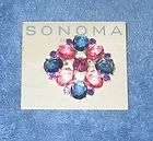 SONOMA LIFE STYLE BLUE, PINK, RHINESTONE SILVER PLATED BROOCHES