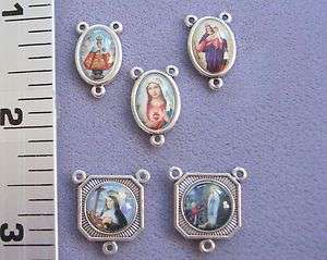 Lot 5 Color Rosary Centers Making Rosaries Parts SALE  