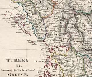 Rare Large 1829 SDUK Map of Central Greece, Albania  