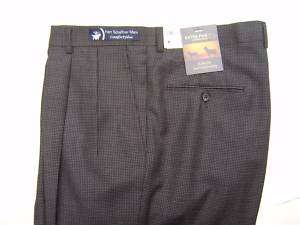Hart Schaffner Marx Mens Dress Pants 38 Pleated 100% Wool Dark Gray 