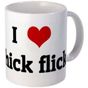  I Love chick flick Humor Mug by  Kitchen 