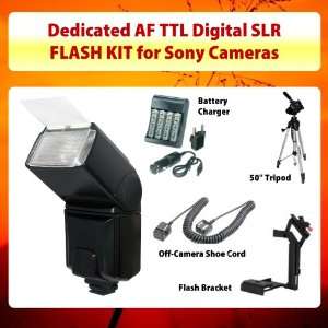  Dedicated AF TTL Digital SLR FLASH KIT For Sony Cameras 