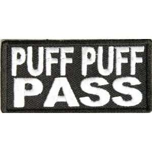  Puff Puff Pass Patch, 3x1.5 inch, small embroidered iron 