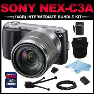 Sony Alpha NEX C3A (Black) 16MP Compact Interchangeable Digital Camera 