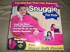 Pink Snuggie for Kids Blanket with Sleeves & Bonus Matching Slipper 