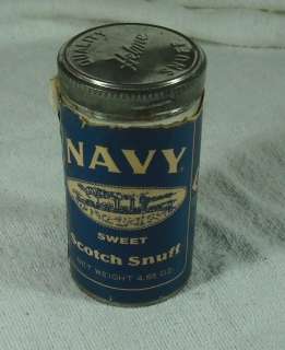 Vintage Navy Sweet Scotch Snuff Tobacco Tin 4.65 oz  