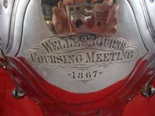 Huge English Sterling Trophy Warwickshire Cup 1867 DOG  